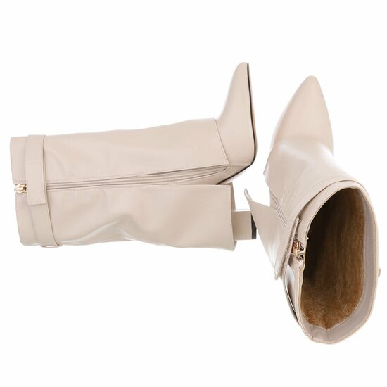 Beige laars met omslag Binti