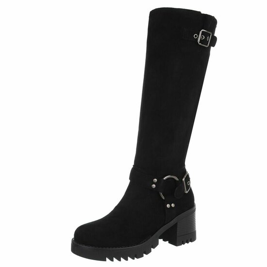 Zwarte hoge suede laars Carsu