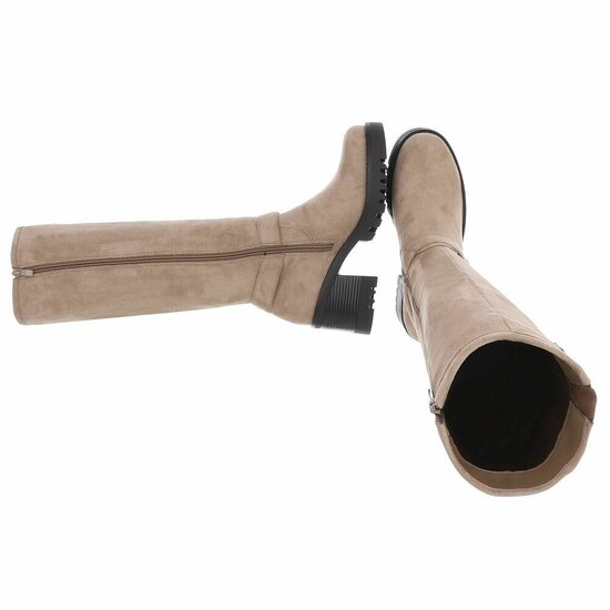 Kaki bruine hoge suede laars Carsu