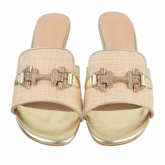 Beige-gouden mule Carina