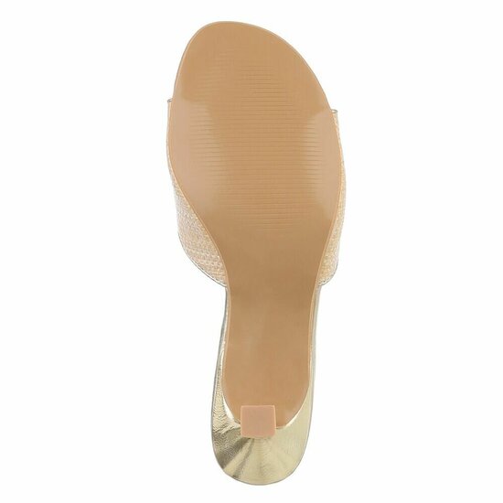 Beige-gouden mule Carina