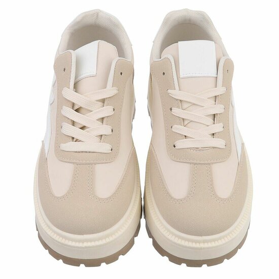 Beige lage sneaker Ceyla