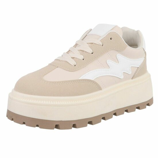Beige lage sneaker Ceyla