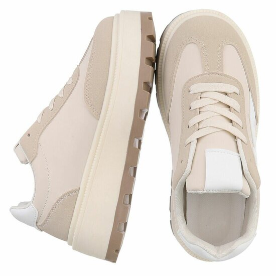 Beige lage sneaker Ceyla