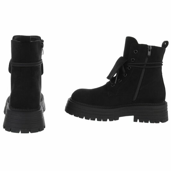 Bottes en daim noir Gilda