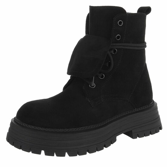 Bottes en daim noir Gilda