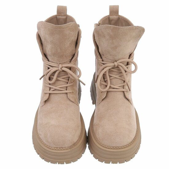 Bottes en daim beige Gilda