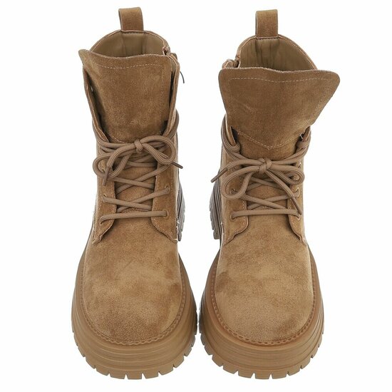 Bottes en daim brun kaki Gilda