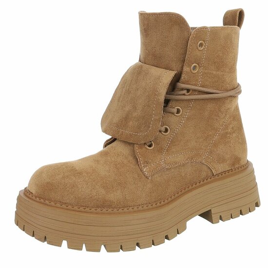 Bottes en daim brun kaki Gilda