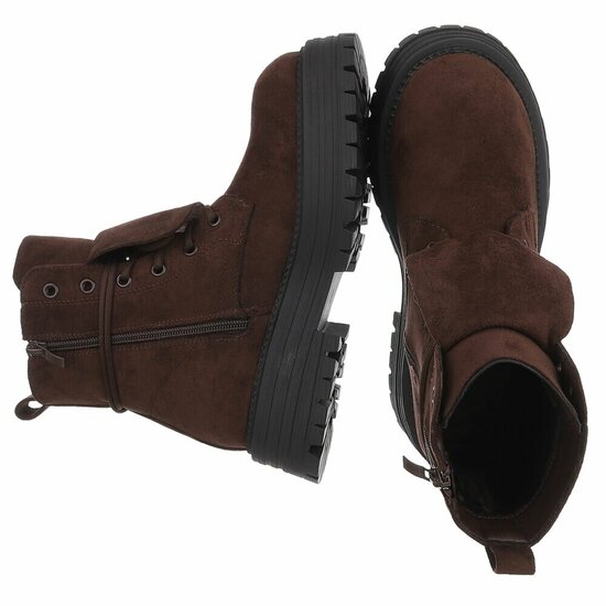 Bottes en daim brun Gilda