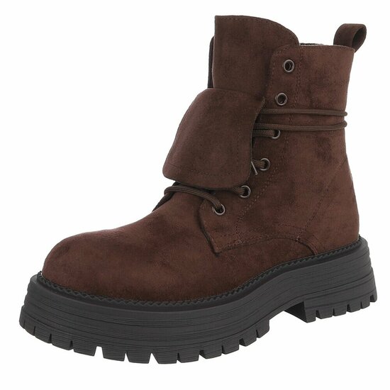 Bottes en daim brun Gilda