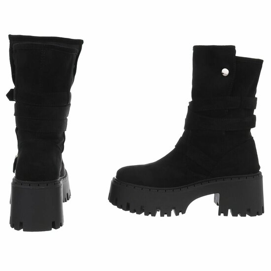 Bottes noires en daim Funda