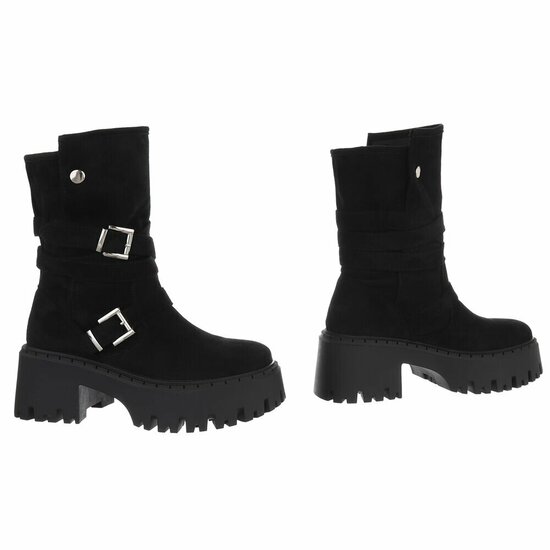 Bottes noires en daim Funda