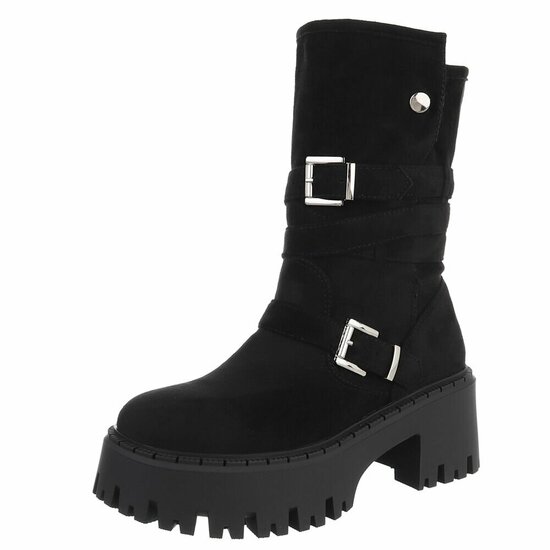 Bottes noires en daim Funda