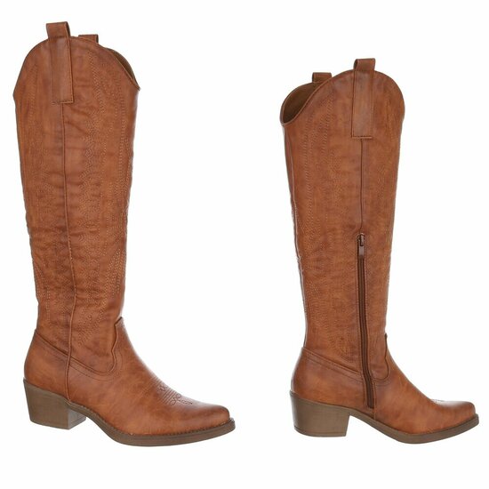 Hoge camel western-biker laars Cheryl