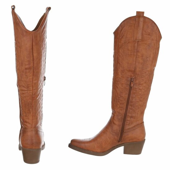Hoge camel western-biker laars Cheryl