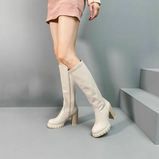 Beige hoge laars Tiffany