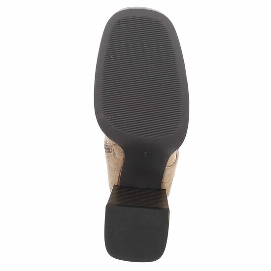 Kaki bruine suede hoge laars Aliki