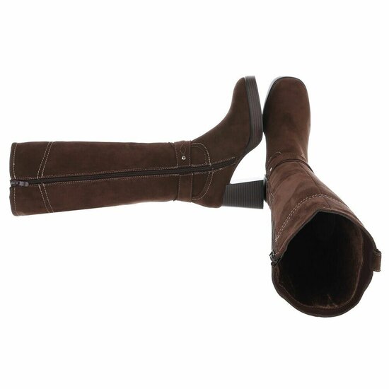 Bruine suede hoge laars Aliki