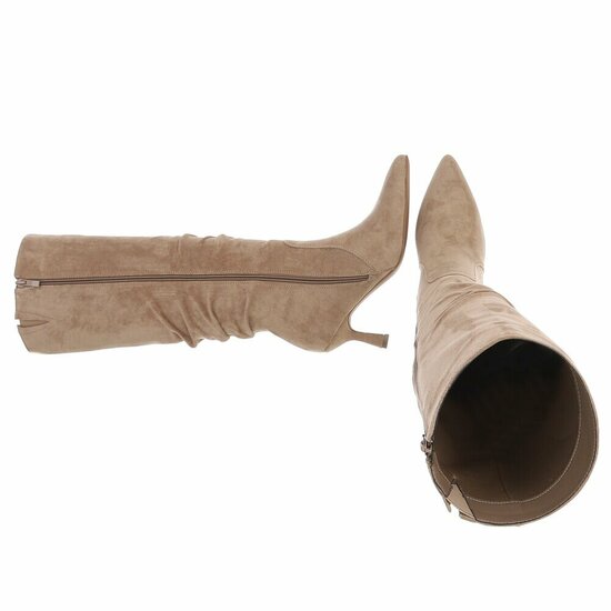 Bottes hautes noires en daim Clarissa