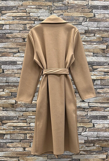 Elegante camel 3-4 jas in wolmix
