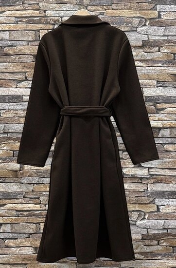 Elegante bruine 3-4 jas in wolmix