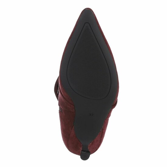 Bottines en daim bordeaux Constance