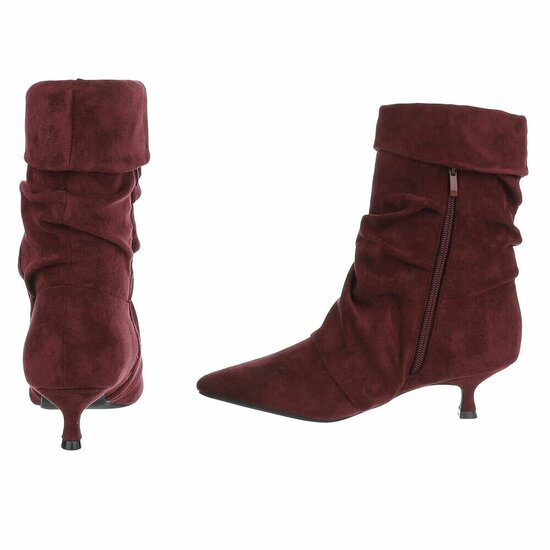 Bottines en daim bordeaux Constance
