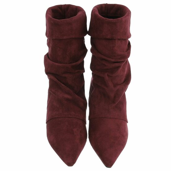 Bottines en daim bordeaux Constance