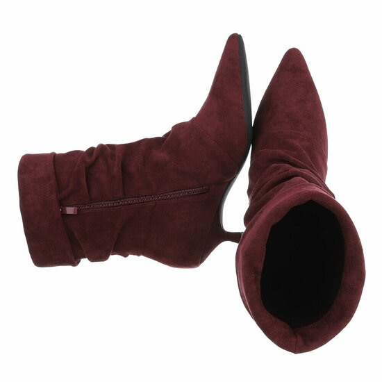 Bottines en daim bordeaux Constance