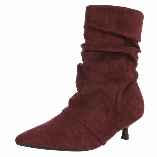 Bottines en daim bordeaux Constance