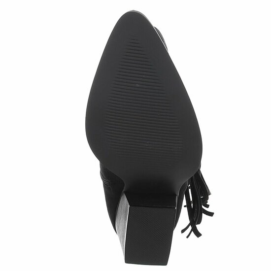 Bottes noires suèdes mi-hauts  Corina