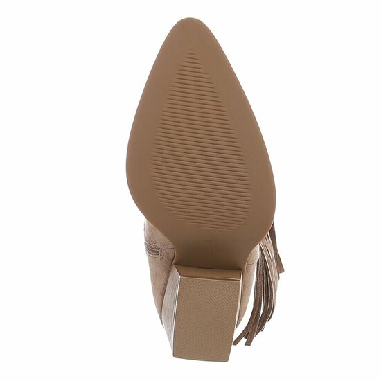 Bottes brunes kaki suèdes mi-hauts  Corina