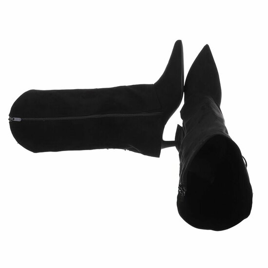 Bottes noires suèdes mi-hauts  Corina
