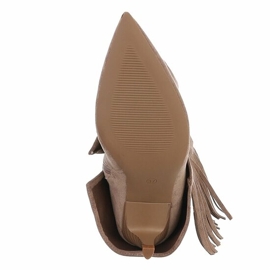 Bottes brunes kaki suèdes mi-hauts  Corina