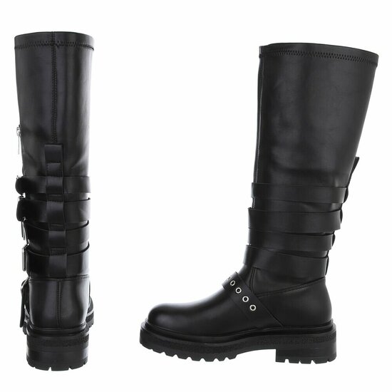Zwarte hoge boot Charlene