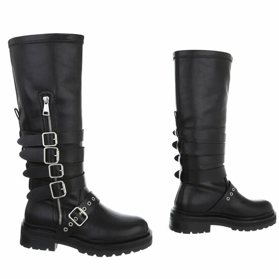 Zwarte hoge boot Charlene
