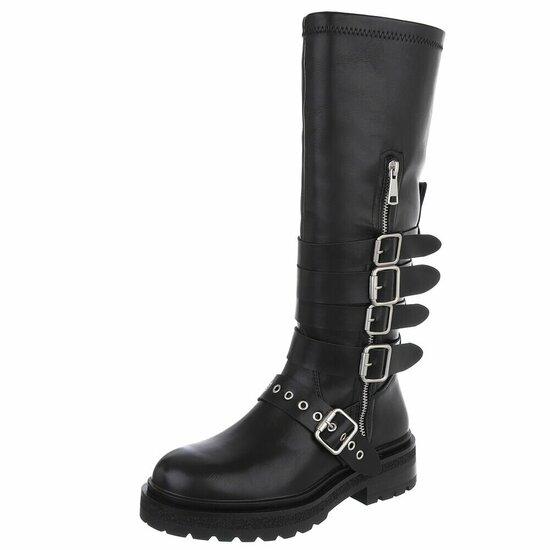 Zwarte hoge boot Charlene