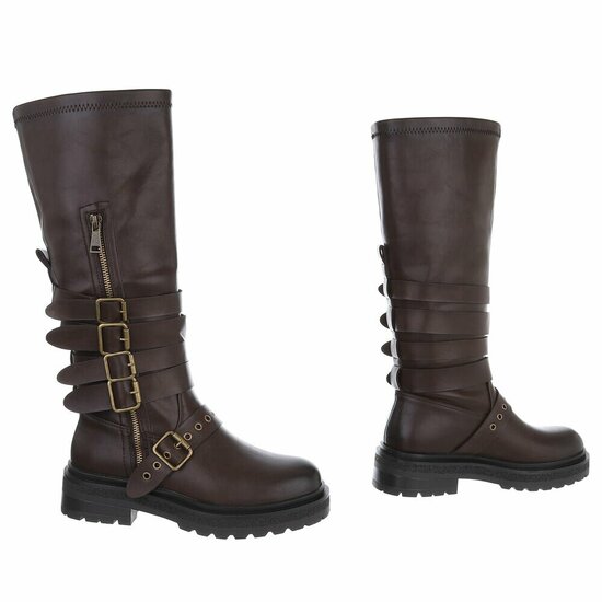 Bruine hoge boot Charlene