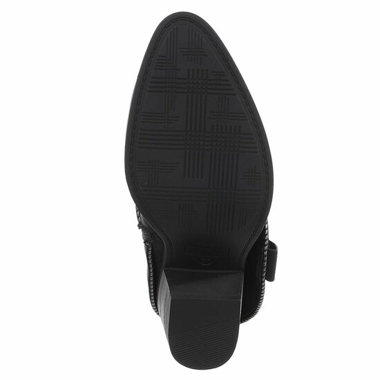 Bottines en daim noir  à rabat Alondra
