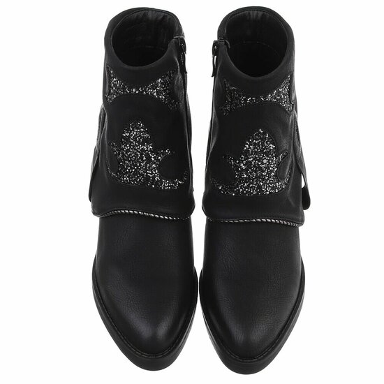 Bottines en daim noir  à rabat Alondra