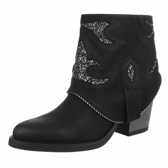 Bottines en daim noir  à rabat Alondra