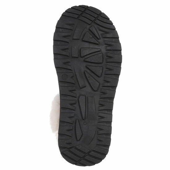 Zwarte suede lage winter mule Linda