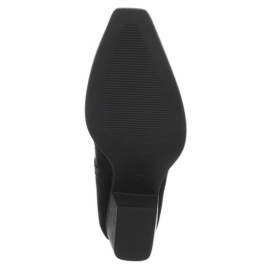 Zwart daimen biker/western boot Arciela