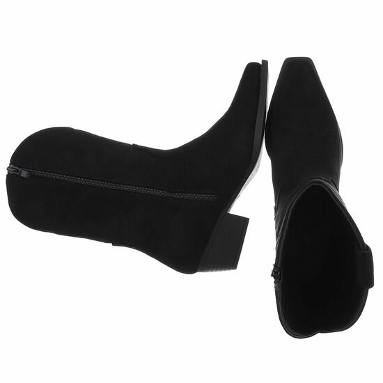 Zwart daimen biker/western boot Arciela