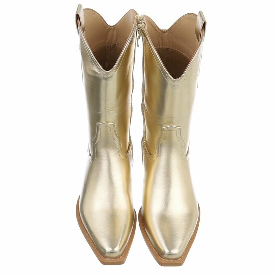 Gouden biker/western boot Arciela