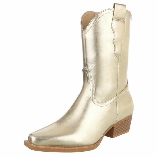 Gouden biker/western boot Arciela