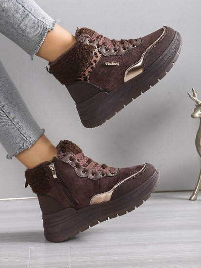 Bruine hoge winter sneaker Kenzy