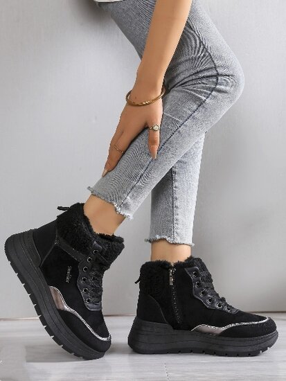 Zwarte hoge winter sneaker Kenzy
