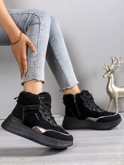 Zwarte hoge winter sneaker Kenzy